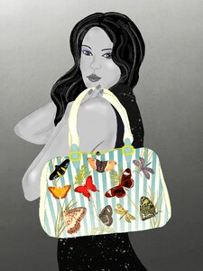 Woman bag glamour. Free illustration for personal and commercial use.