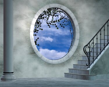 Digital backdrop interior window. Free illustration for personal and commercial use.