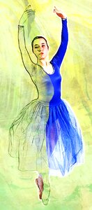 Dancer woman irritant. Free illustration for personal and commercial use.