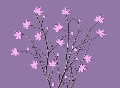 Flora leaves pink. Free illustration for personal and commercial use.