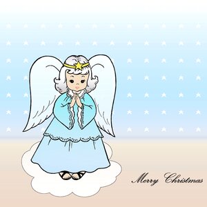 Angel blue Free illustrations. Free illustration for personal and commercial use.