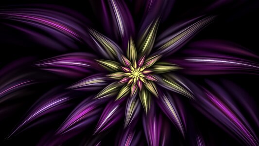 Abstract fractal art petals. Free illustration for personal and commercial use.