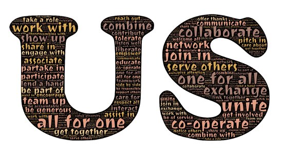 Together community unite. Free illustration for personal and commercial use.
