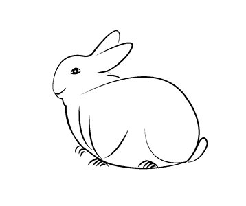 Bunny cute pet. Free illustration for personal and commercial use.
