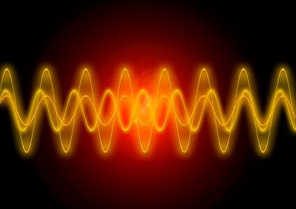 Red frequency sine. Free illustration for personal and commercial use.