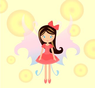 Fairy baby girl cartoon. Free illustration for personal and commercial use.