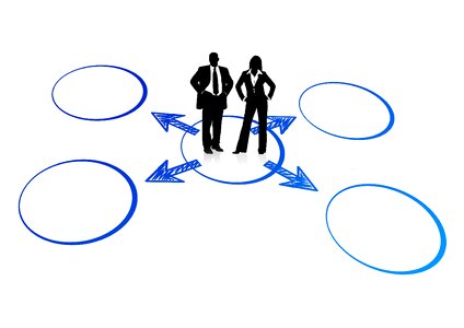 Rings businessmen circuit. Free illustration for personal and commercial use.