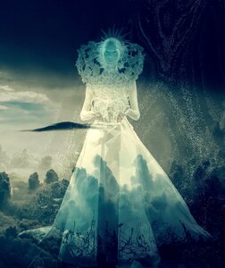 Cold mystical dress. Free illustration for personal and commercial use.