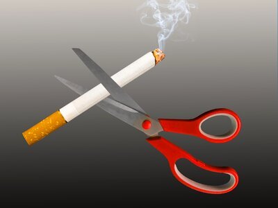 Cigarette smoke unhealthy. Free illustration for personal and commercial use.