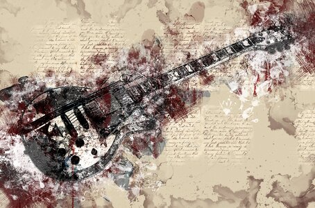 Electro guitar esp musical instrument. Free illustration for personal and commercial use.