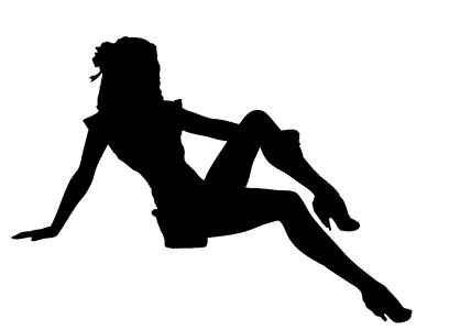 Silhouette black white. Free illustration for personal and commercial use.