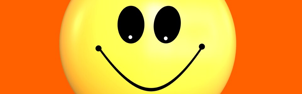 Happy emoticon face. Free illustration for personal and commercial use.