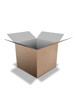 Cardboard box package carton. Free illustration for personal and commercial use.