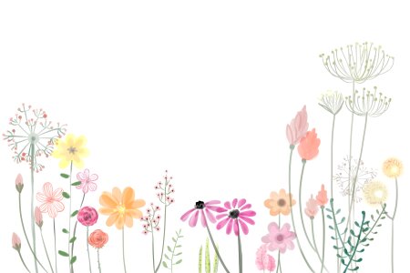 Floral artwork pastel. Free illustration for personal and commercial use.