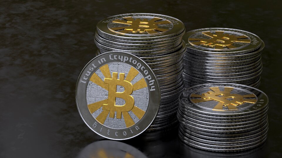 Crypto-currency forward 3d. Free illustration for personal and commercial use.