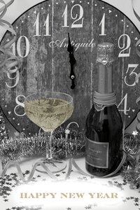 Champagne new year abut. Free illustration for personal and commercial use.