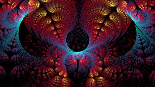 Elliptic psychedelic dark. Free illustration for personal and commercial use.