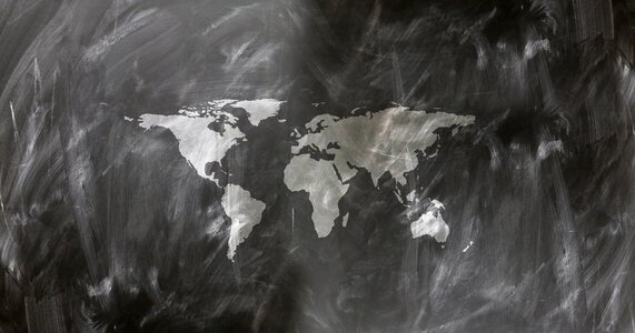 Global world continents. Free illustration for personal and commercial use.