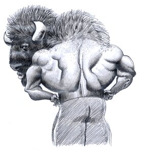 Fit muscle bodybuilding. Free illustration for personal and commercial use.