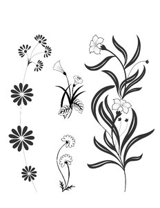 Leaves floral Free illustrations. Free illustration for personal and commercial use.