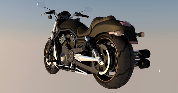 Harly davidson machine two wheeled vehicle. Free illustration for personal and commercial use.
