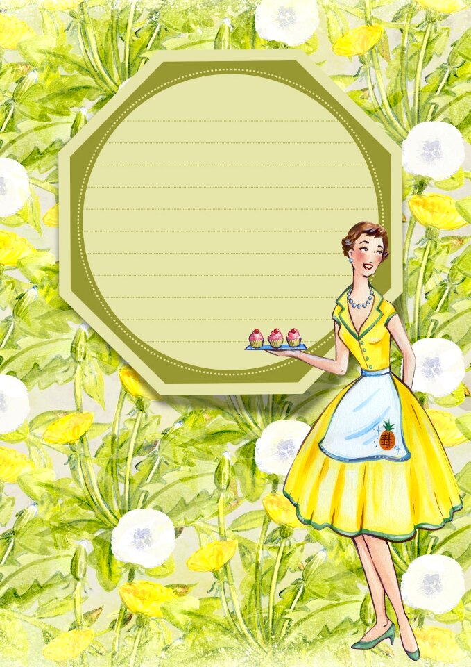 50 s Girl Template Free Stock Illustrations Creazilla