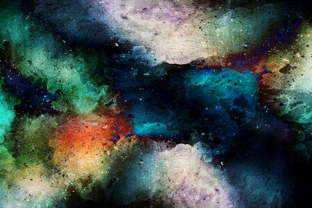 Watercolor vintage galaxy. Free illustration for personal and commercial use.