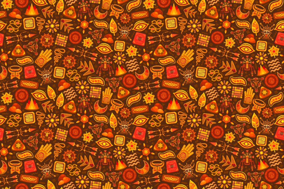 Tribal earthy shapes. Free illustration for personal and commercial use.