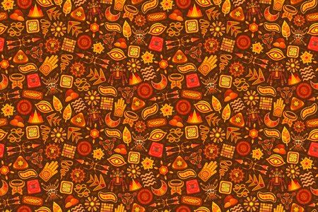 Tribal earthy shapes. Free illustration for personal and commercial use.