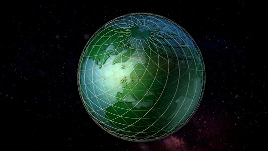 Planet triangulation surveying. Free illustration for personal and commercial use.