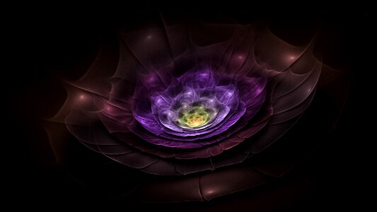 Fantasy purple bloom. Free illustration for personal and commercial use.