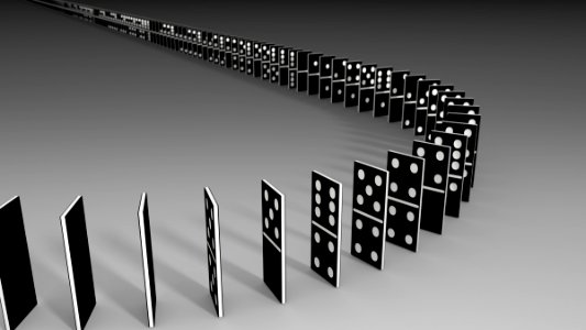 Series domino effect gesellschaftsspiel. Free illustration for personal and commercial use.