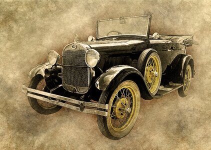 Art vintage vehicle. Free illustration for personal and commercial use.