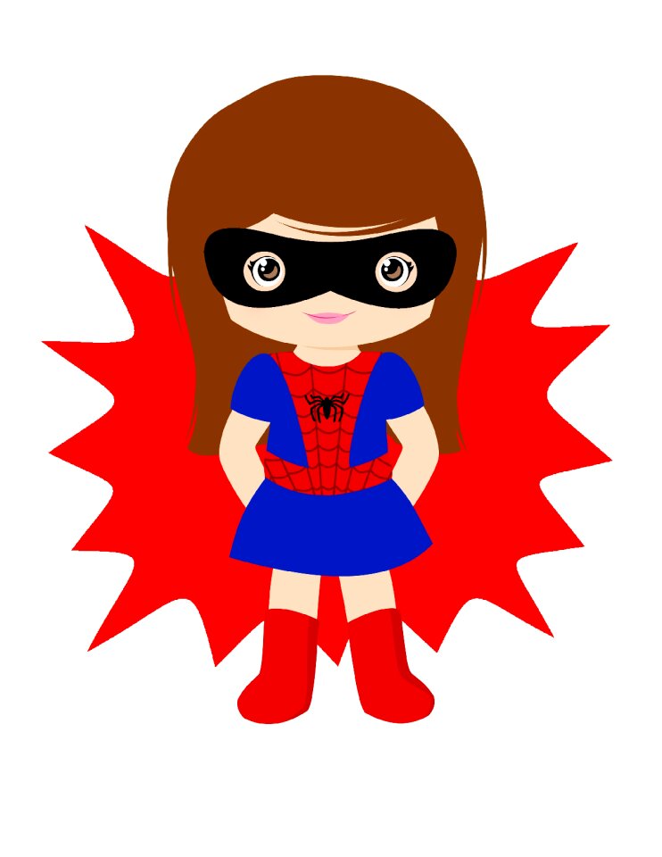 Superhero hero power. Free illustration for personal and commercial use.