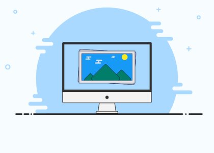 Web photo computer. Free illustration for personal and commercial use.