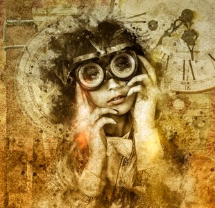 Model glasses portrait. Free illustration for personal and commercial use.