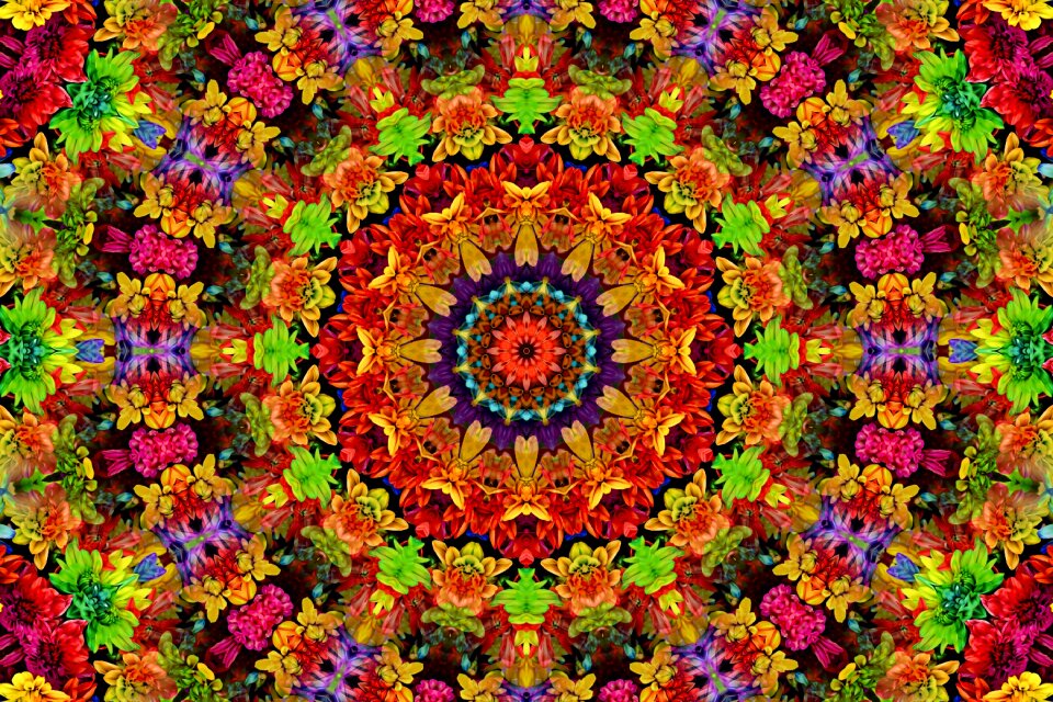 Kaleidoscope pattern decorative. Free illustration for personal and commercial use.