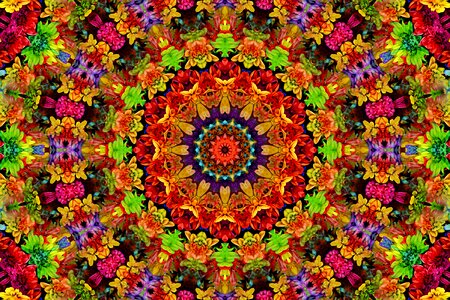 Kaleidoscope pattern decorative. Free illustration for personal and commercial use.