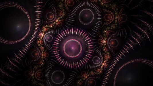 Gearwheel fantasy fractal art. Free illustration for personal and commercial use.