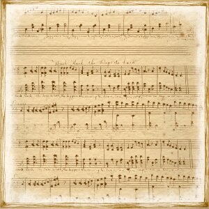 Notes sheet music background. Free illustration for personal and commercial use.