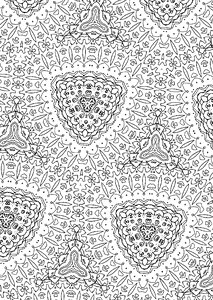 Cool art adult coloring. Free illustration for personal and commercial use.