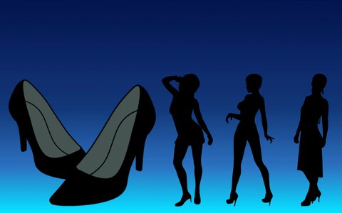 High heels female fashion. Free illustration for personal and commercial use.