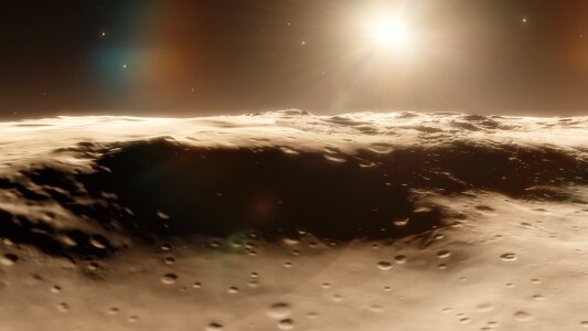 World exoplanet crater. Free illustration for personal and commercial use.