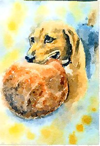 Ball watercolour Free illustrations. Free illustration for personal and commercial use.