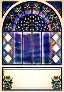 Decorative stained glass background. Free illustration for personal and commercial use.