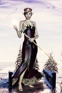 Winter queen of winter fairytale. Free illustration for personal and commercial use.