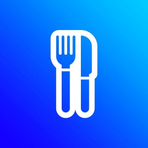 Fork spoon blue Free illustrations. Free illustration for personal and commercial use.
