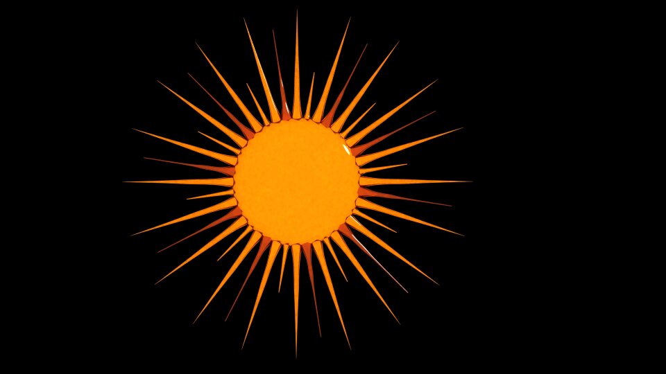 Hot star sunny. Free illustration for personal and commercial use.