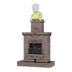 Chimney sweep kaminofen oven. Free illustration for personal and commercial use.