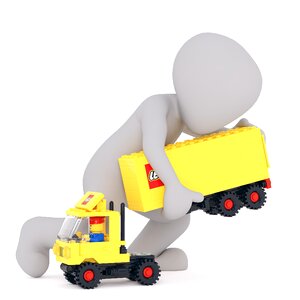 Play truck driver professions. Free illustration for personal and commercial use.
